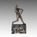 Sport-Statue Baseball-Spieler Bronze-Skulptur, Milo TPE-725